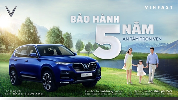 bảo hành 5 năm LUX